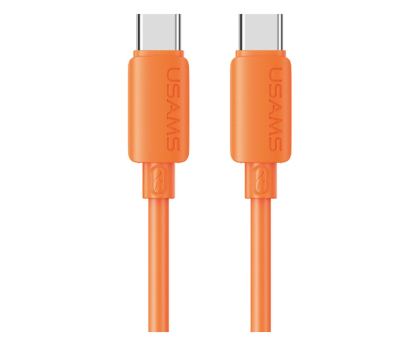 Kabel USAMS Kabel 30W 3A Silicone USB-C do Lightning pomarańczowy